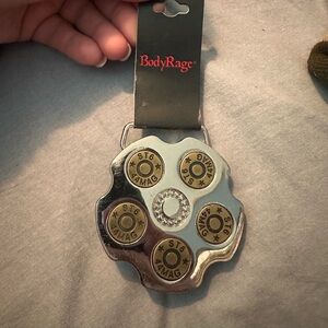 Shot gun shell belt buckle